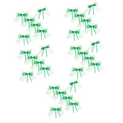 BESTOYARD 50 Pcs Wine Bottle Bow Tree Spring Decorations Green Wine Toppers Easter Satin Bow St Patricks Day Bow Irish Hat Green Hats Party Favors Decorative Bottle Eva Brushed Cloth Bow Tie