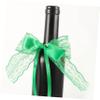 BESTOYARD 50 Pcs Wine Bottle Bow Tree Spring Decorations Green Wine Toppers Easter Satin Bow St Patricks Day Bow Irish Hat Green Hats Party Favors Decorative Bottle Eva Brushed Cloth Bow Tie view 2
