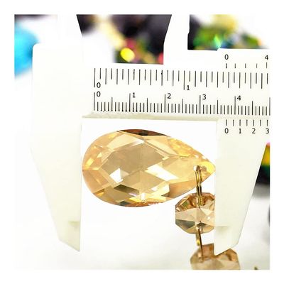 Chandelier Crystal Prisms Pendants 2pcs/lot Multicolors Chandelier pendant Crystal Suncatchers 14MM Octagon Beads With 38MM Glass Angle Pendants For Chandelier Crystals Chandelier Crystal Prisms Penda