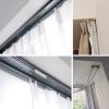 HDYZJQ Curtain Track Ceiling Mount Double, Double Pole Curtain Rod Bracket with Mute Strip, Sliding Rails Track Renter Friendly for Living Room Bedroom Room Divider(Gold,5m/16.4ft) view 2