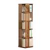 CIOOCPK 5/6Tier Rotating Bookshelf Tower, 360 Display Floor Standing Bookcase Storage Rack, Corner Bookshelf for Small Space, Simple Household Bamboo Book Shelf Organizer for Bedroom, Living Room view 1
