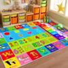 MLLgYq Kids Alphabet Play Game Rug - 5' 3" x8' ABC Numbers and Shapes Educational Learning Toddler Carpet - Kids Room Playroom Classroom Kindergarten Activity Fun Soft Non-Slip Mat view 3