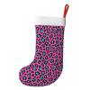 WURTON Christmas Stocking Cute Turquoise Leopard Xmas Stocking for Party Decor Family Holiday Hanging Stocking view 2