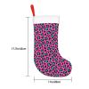 WURTON Christmas Stocking Cute Turquoise Leopard Xmas Stocking for Party Decor Family Holiday Hanging Stocking view 4