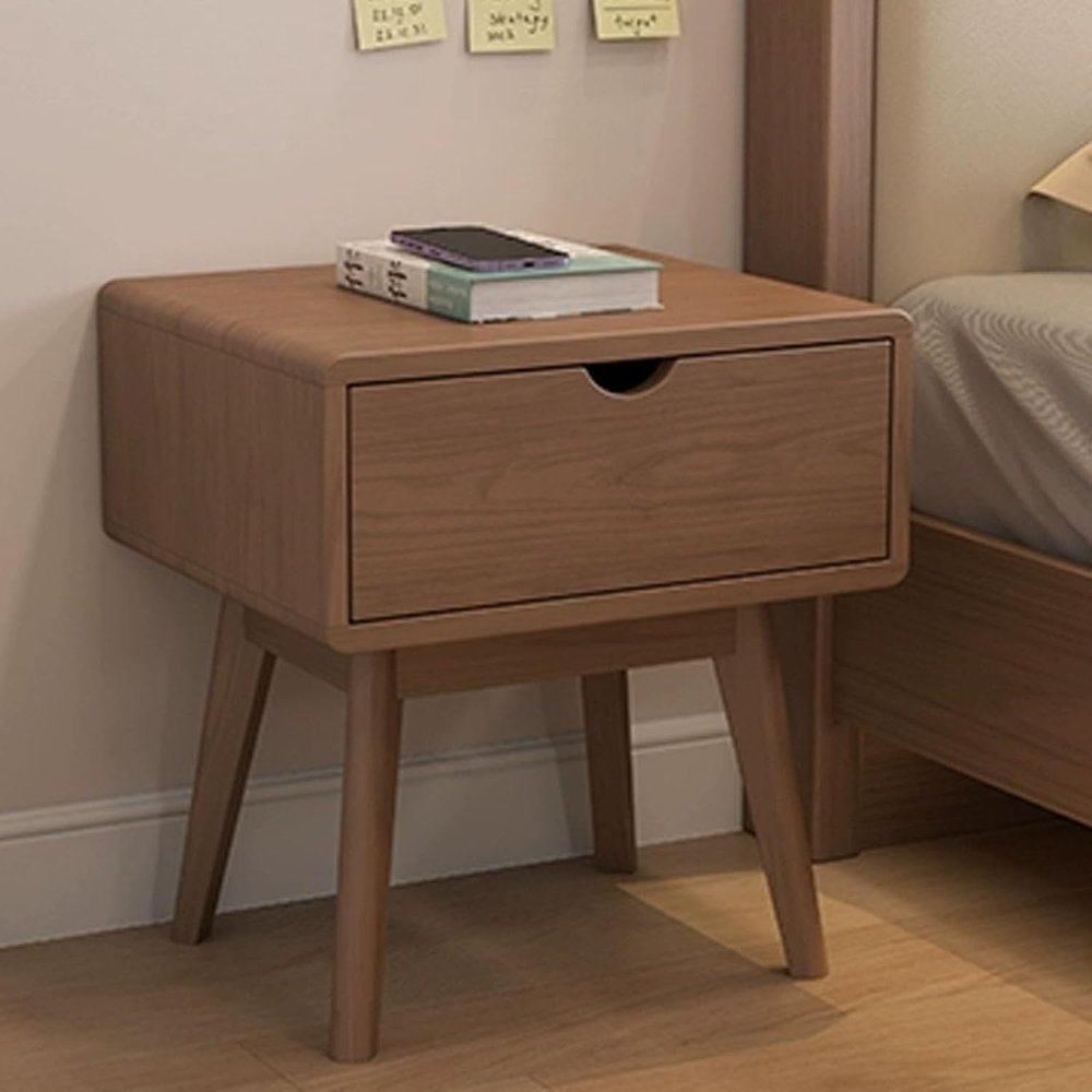 Bedside Cabinet Nightstand with 1 Drawer,Bedside Table,End Table, Night Stand with Hidden Handle,Bed Side Table with High Leg(Size:45 * 40 * 50cm,Color:Color)