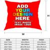Custom Pillowcase, Personalized Photo Pillows, Your Own Design Throw Pillow with Photo Text, Customize Pet Pillow Cover, Personalized Memorial Gift for Birthday, Christmas, 20x20 Inch, Bright Red view 2