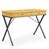 Banana Yello Finish 2 Drawers Writing Desk with Black Stoving Varnsih Steel FrameMDF Table Top42x20.5x30 view 3