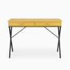 Banana Yello Finish 2 Drawers Writing Desk with Black Stoving Varnsih Steel FrameMDF Table Top42x20.5x30 view 4