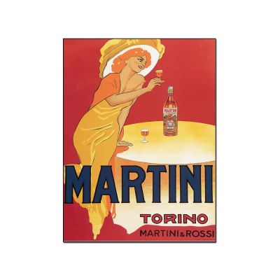 AAHARYA Martini Rossi Vintage French Liquor Drink Advertising Canvas Print Canvas Painting Wall Art Poster for Bedroom Living Room Decor 12x16inch(30x40cm) Unframe-style