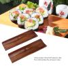 2PCS Sushi Serving Tray, Solid Wood Sushi Plate Long Rectangle Plate Wood Japanese 7.2x2.1in Serving Platter for Cracker Party Home view 2