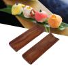 2PCS Sushi Serving Tray, Solid Wood Sushi Plate Long Rectangle Plate Wood Japanese 7.2x2.1in Serving Platter for Cracker Party Home view 3