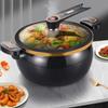 28Cm Micro-Pressure Soup Pot Large Capacity Non-Stick Soup Pot Easy to Clean Durable and Universal for Gas Induction Cookers(black) view 3