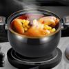 28Cm Micro-Pressure Soup Pot Large Capacity Non-Stick Soup Pot Easy to Clean Durable and Universal for Gas Induction Cookers(black) view 4