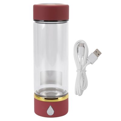 Xcello Portable Hydrogen Generator Water Bottle, Easy to Absorb, USB Charging Intelligent and 380ml Capacity.(A-Red)