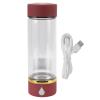 Xcello Portable Hydrogen Generator Water Bottle, Easy to Absorb, USB Charging Intelligent and 380ml Capacity.(A-Red) view 1