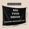 Customized Tapestry Personalized Wall Hanging Tapestries Design Your Own Image Text for Wedding Birthday Bedroom Living Room Halloween Decor (80x60in Horizontal) view 3