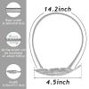TAORANJU Curtain Tiebacks, 2 Pack Silver Feather Curtain Holdbacks Alloy Spring Buckle Window Ties Adjustable Curtain Buckle Decor for Home Office Window Decoration view 3