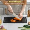 Cutting Board for Kitchen, Wood Fiber Composite Cutting Board with Juice Groove and Non-slip Feet, Dishwasher Safe, Knife-Friendly Chopping Board for Meat, Bread, Fruit, 14.6x10.8, Black view 4