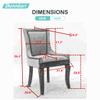 Bennbari Ultra Side Dining Chairs Set of 2, Thickened Fabric Chairs with Nailhead Trim, Dining Room Chairs with Bronze Nail Head, Upholstered Fabric Kitchen Chairs with Toned Solid Wood Legs (Gray) view 2