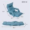 PBENO Lazy Chair Lazy Sofa, Tatami Seat Single Folding Deck Chair Bedroom Leisure Chair Bed Back Chair Balcony Bay Window Chair Sofa Chair (Color : E, Size : 22.8 * 50.3 * 5.1in) view 2