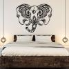 Elephant Metal Wall Art, Elephant Mandala Wall Art Metal, Hindu Lotus Mandala Elephant Wall Decor, Elephant Head Wall Decor, Metal Wall Decor, Home Living Room Decor, Wildlife Lover Gift (35"x28" | 90x72cm, Gold) view 2