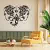 Elephant Metal Wall Art, Elephant Mandala Wall Art Metal, Hindu Lotus Mandala Elephant Wall Decor, Elephant Head Wall Decor, Metal Wall Decor, Home Living Room Decor, Wildlife Lover Gift (35"x28" | 90x72cm, Gold) view 3