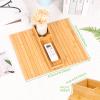 Couch Cup Holder Natural Bamboo Sofa Armrest Tray Foldable Sofa Cup Holder Anti-Slip Couch Arm Cup Holder Multifunctional Sofa Protection Armrest Tray for Cups Snacks Remote Control KTZCTPCA view 3