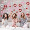 36 Pcs Valentine's Day Decorations Glitter Heart Hanging Swirls - No DIY Red Pink Silver Heart Hanging Decorations Party Decoration Swirls Ornaments for Valentines Day Party Supplies Decorations view 2