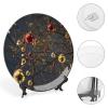 10" Decorative Plate Ornaments Trees Lights Balls Round Ceramic Plate with Display Stand Modern Porcelain Table Plate Wall Hanging Decoration for Home Office Collectible Art Souvenir view 4