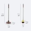 Toilet Brush Plastic Toilet Brush with Holder Toilet Bowl Brush for Home Deep Cleaning Toilet Cleaner Brush Set Portable Toilet Scrubber Save Space view 3