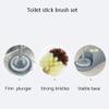 Toilet Brush Plastic Toilet Brush with Holder Toilet Bowl Brush for Home Deep Cleaning Toilet Cleaner Brush Set Portable Toilet Scrubber Save Space view 4