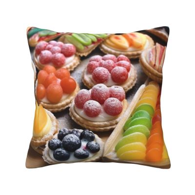 BTCOWZRV Throw Pillow Cover Fresh Sweet Tarts Print Decorative Throw Pillows Soft Pillow Cases Square Cushion Case Christmas Pillow Covers for Couch Bed Sofa Farmhouse Decor 16"x16"