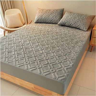 Quilted Fitted Waterproof and Dustproof Mattress Protector Cover,360 All-Inclusive Thicken Fitted Sheet Breathable Mattress Cover for Bedroom Decor