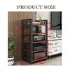 YLQFGUVWK 5 Tier AV Media Cabinet Stand Component Cabinet, Gaming TV Cabinet and Stereo Rack Audio Tower with Height Adjustable Wooden Boards for Home/Office (Color : Style 2, Size : 50x40x108cm) view 2
