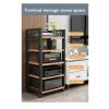 YLQFGUVWK 5 Tier AV Media Cabinet Stand Component Cabinet, Gaming TV Cabinet and Stereo Rack Audio Tower with Height Adjustable Wooden Boards for Home/Office (Color : Style 2, Size : 50x40x108cm) view 3