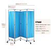 Portable Medical Privacy Screen On Wheels, Doctor's Office/Beauty Salons/Clinic /Hospitals Wards Room Divider Wall, Freestanding Stainless Steel Bed Partition with Detachable Fabric ( Color : Pink , S view 2