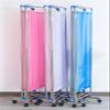 Portable Medical Privacy Screen On Wheels, Doctor's Office/Beauty Salons/Clinic /Hospitals Wards Room Divider Wall, Freestanding Stainless Steel Bed Partition with Detachable Fabric ( Color : Pink , S view 3