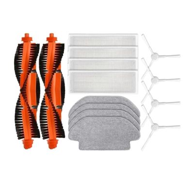 HOexs Compatible for Xiaomi Robot Vacuum S10 S12 B106GL Main Side Brush Filter Mop Cloth Replacement Spare Parts Accessories (Color : As Shown-02)