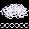 100 Pieces Roman Blind Curtain Rings - White Plastic O-Rings for Roman Shades & Cafe Curtains view 1