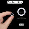 100 Pieces Roman Blind Curtain Rings - White Plastic O-Rings for Roman Shades & Cafe Curtains view 2