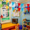 Smoothnovelty 45 ft Cartoon Party Decorations Red Blue Yellow Toy Themed Birthday Banner Flags Cloud and Cow Print Rainbow Triangle Pennant Flag Garland for Baby Shower Party Decor view 4