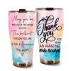 MEDROC Thank You Amazing Web Analyst Tumbler Stainless Steel 30oz, Appreciation Gifts for Coworkers, Employees & Staffs Women, Driking Coffee Cup For Teammates Birthday Christmas view 1