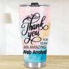 MEDROC Thank You Amazing Web Analyst Tumbler Stainless Steel 30oz, Appreciation Gifts for Coworkers, Employees & Staffs Women, Driking Coffee Cup For Teammates Birthday Christmas view 3