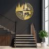 Nautical Compass Metal Wall Art, Metal Compass Wall Art, Nautical Compass Rose Metal Wall Art, Compass Metal Wall Art, Compass Mountain Wall Decor, Compass Wall Sign, Housewarming Gift (18"x 18"| 47x47cm, Gold) view 1