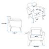 29.5"W Modern Chenille Accent Chair Armchair Upholstered Reading Chair Single Sofa Leisure Club Chair with Gold Metal Leg and Throw Pillow for Living Room Bedroom Dorm Room Office, Terracotta Chenille view 2