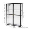 DouSeiAi Wall Cabinet, Storage Cabinet Wall Mount for Bathroom Kitchen Laundry Office, Wall Cabinets with Doors and Detachable Shelves, Black view 2