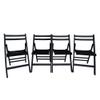 Furniture Slatted Wood Folding Special Event Chair - Black, Set of 4 Folding Chair, Foldable Style view 3