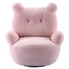 Swivel Accent Chair, Teddy Short Plush Particle Velvet Armchair,360 Degree Swivel Barrel Chair for Living Room, Hotel, Bedroom, Office, Lounge view 1