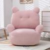 Swivel Accent Chair, Teddy Short Plush Particle Velvet Armchair,360 Degree Swivel Barrel Chair for Living Room, Hotel, Bedroom, Office, Lounge view 2