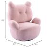 Swivel Accent Chair, Teddy Short Plush Particle Velvet Armchair,360 Degree Swivel Barrel Chair for Living Room, Hotel, Bedroom, Office, Lounge view 3